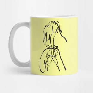 Abstract Line Shih tzu Mug